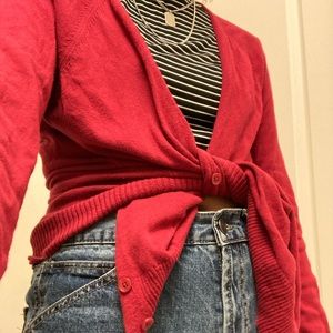 Red VanHeusen Cardigan